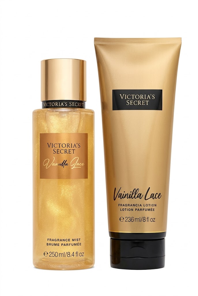 Vainilla lace combo splash crema escarchado