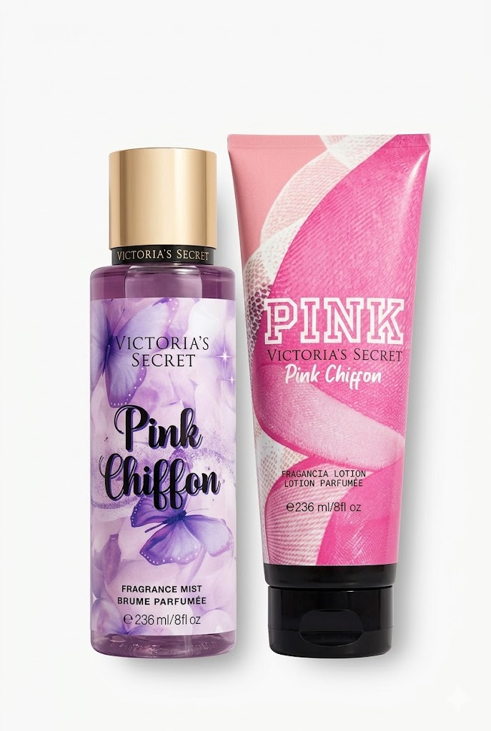Pink chiffon combo splash crema